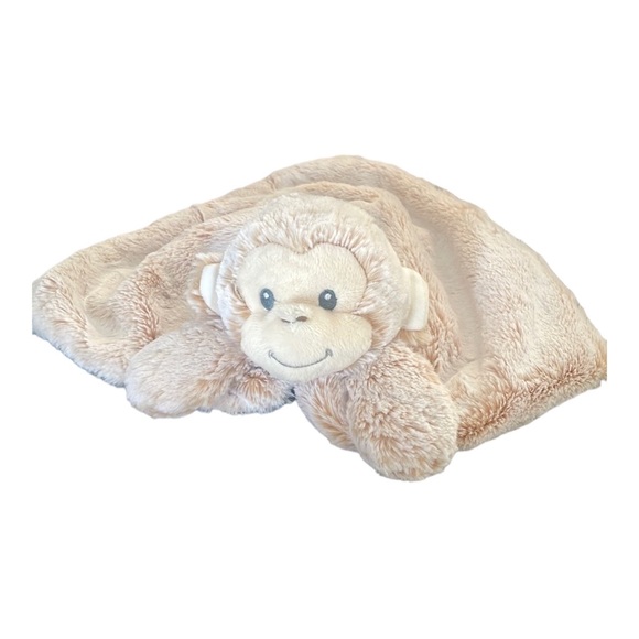 ebba | Toys | Ebba Cuddler Marlow Monkey Lovey Blanket Cream Beige Soft ...